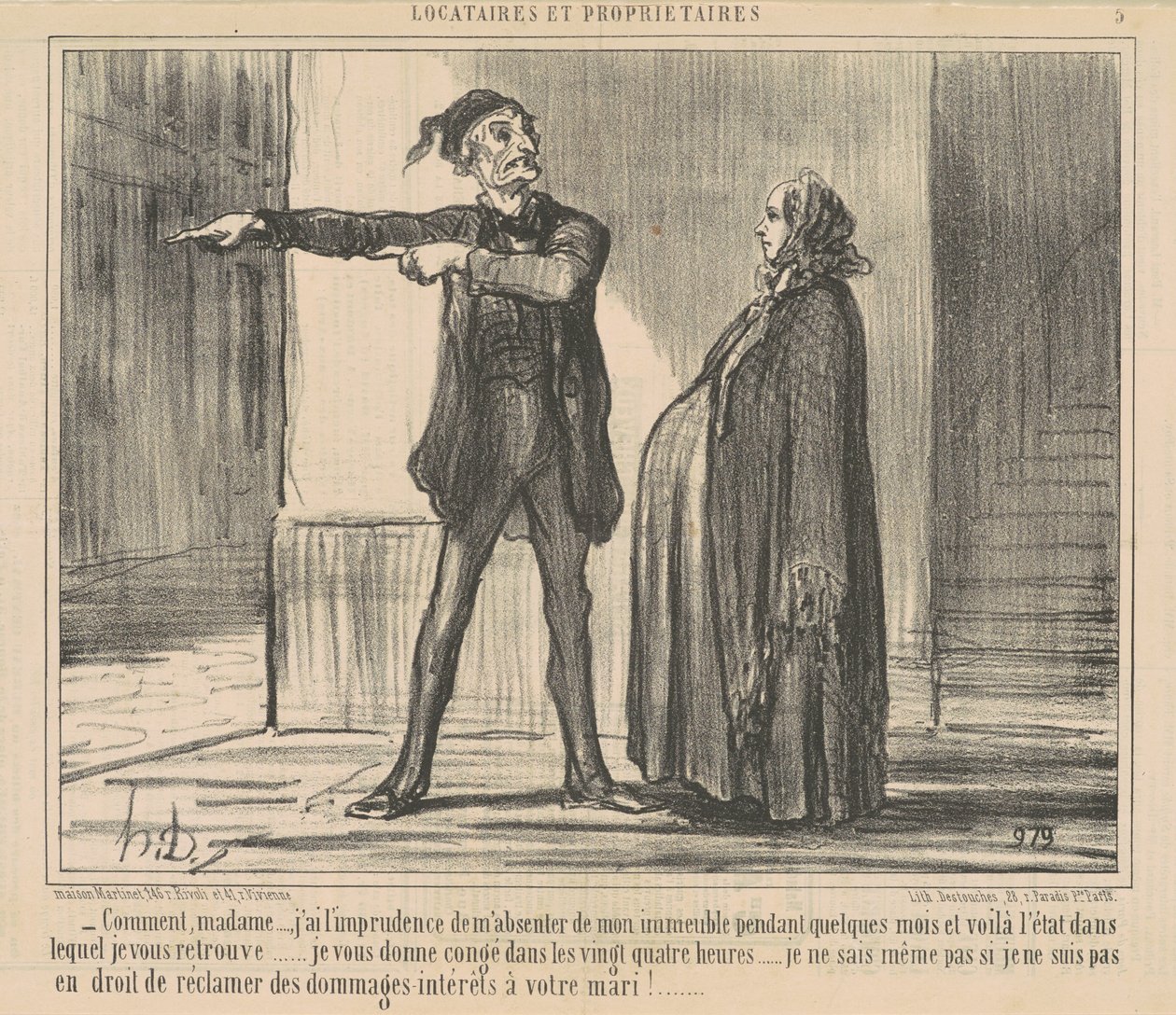 Miten, rouva... Minulla on huolimattomuutta... tekijältä Honoré Daumier