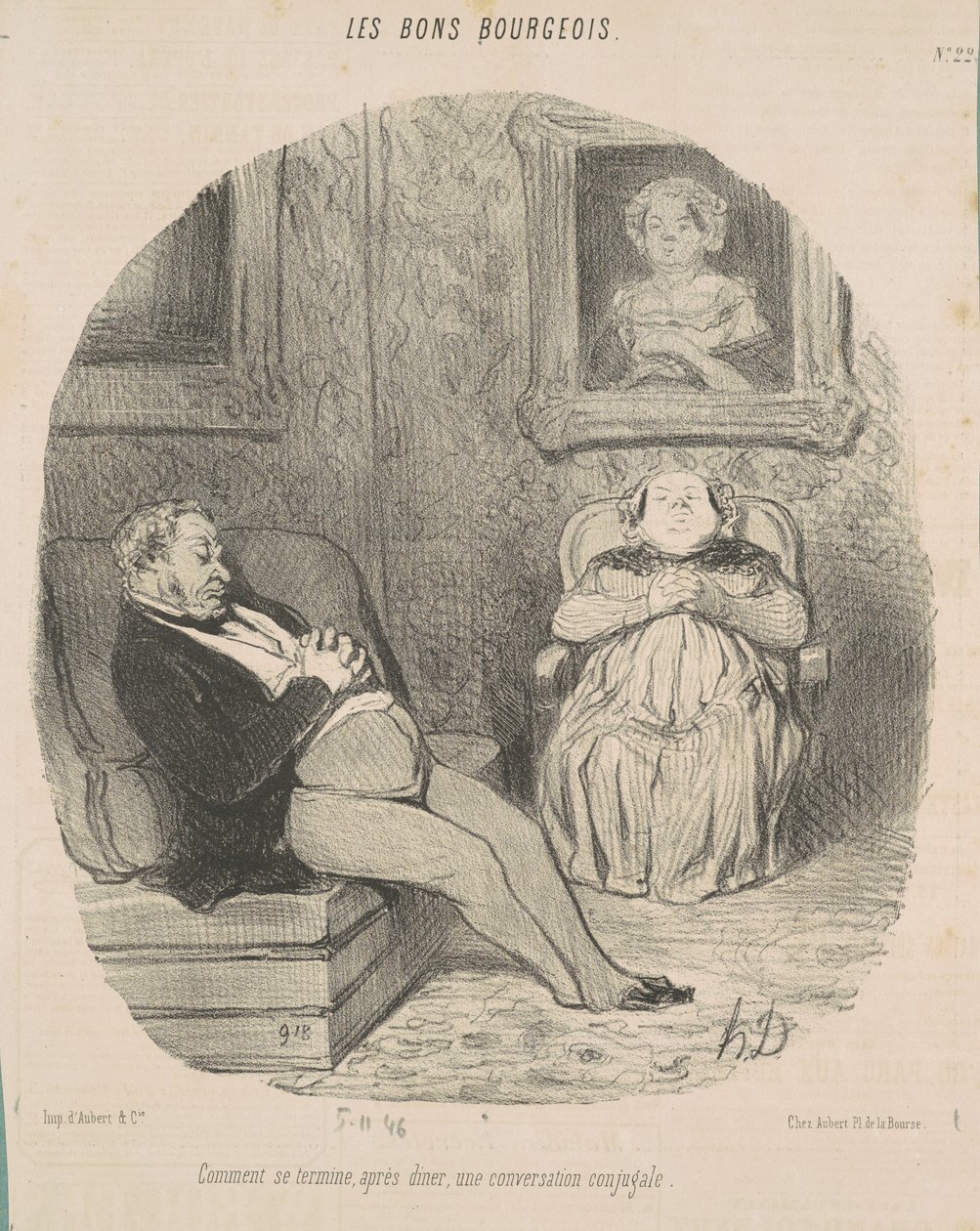 Miten päättyy... avioliittokeskustelu tekijältä Honoré Daumier