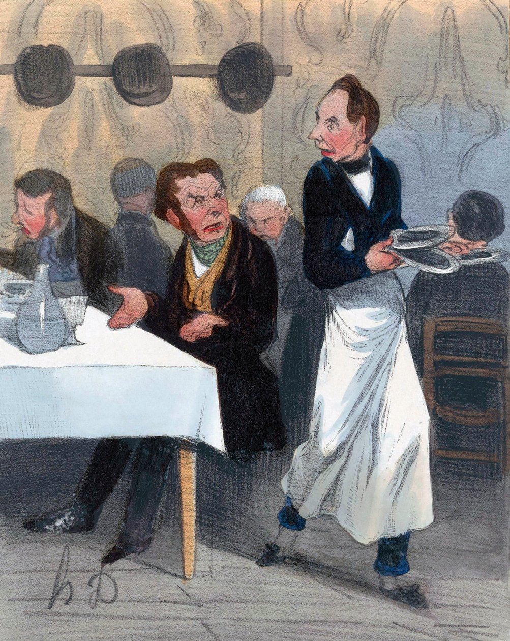 Valittava asiakas ravintolassa tekijältä Honoré Daumier