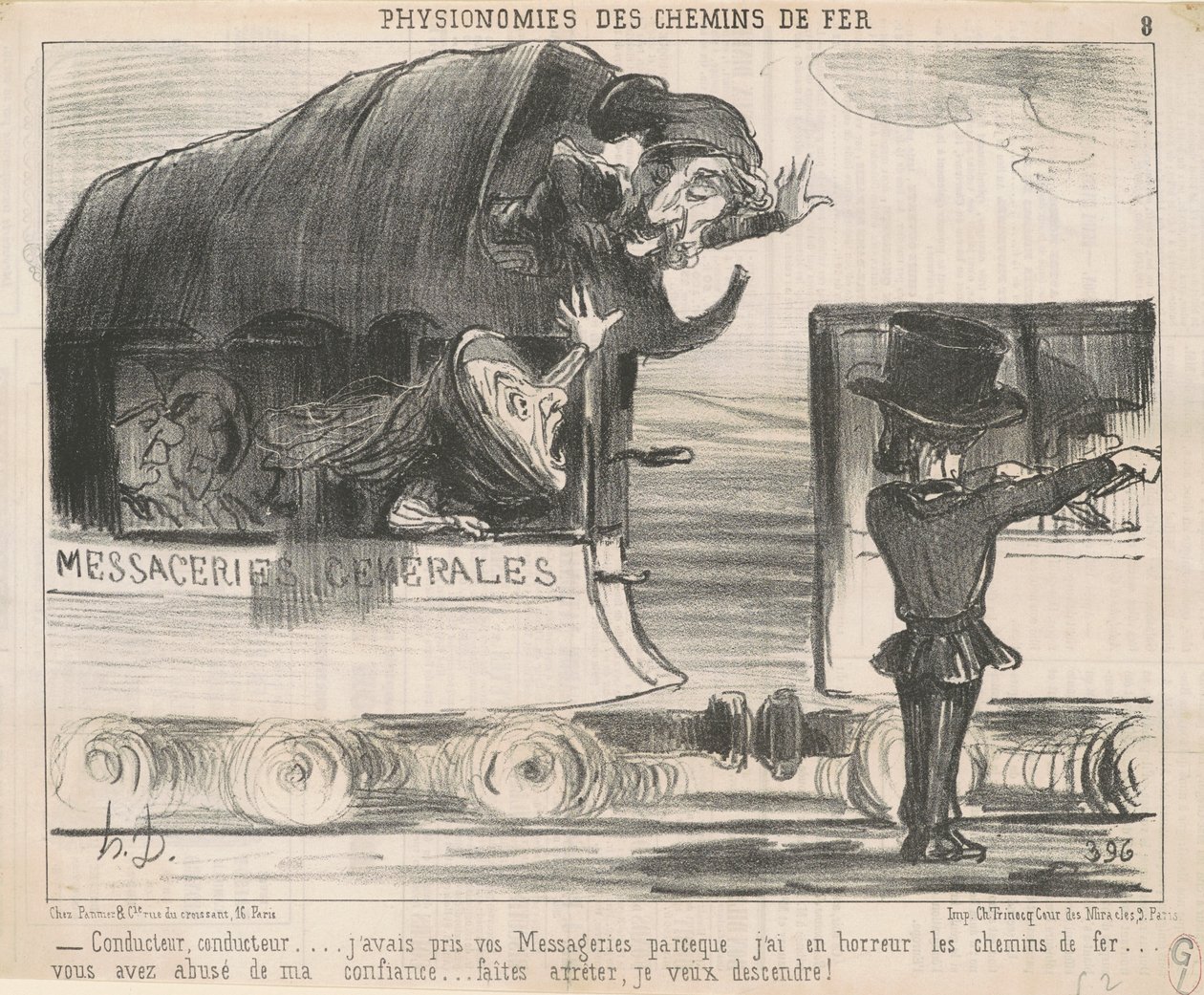 Kuljettaja... Olin vienyt kuriirit... tekijältä Honoré Daumier