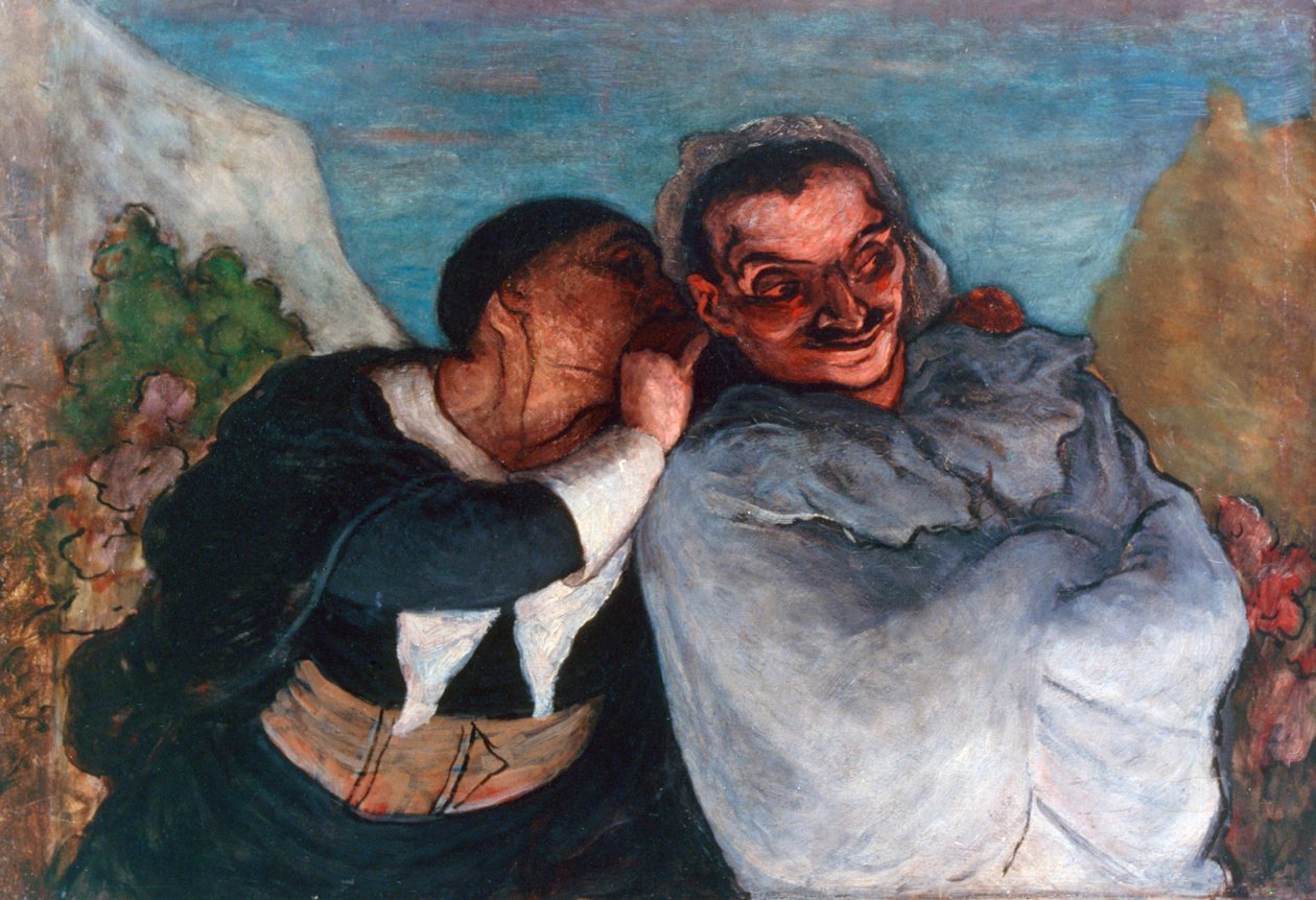 Crispin ja Scapin, c1863-1865 tekijältä Honoré Daumier