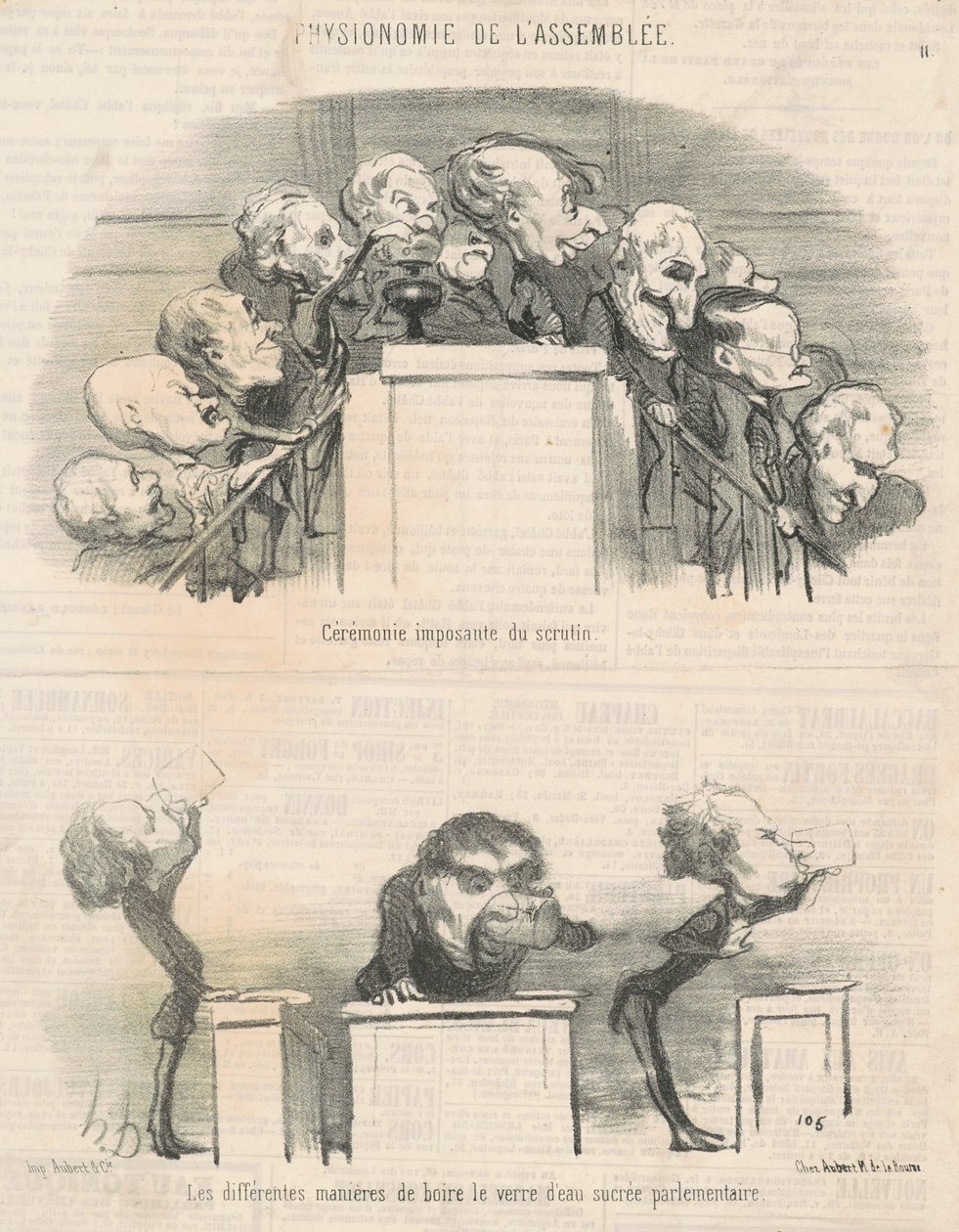 Suuri äänestysseremonia tekijältä Honoré Daumier