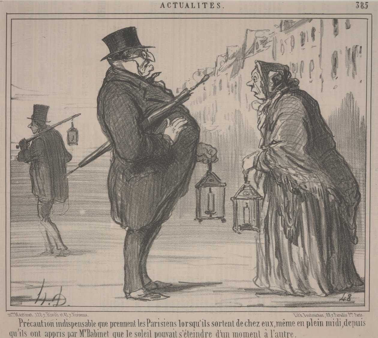 Ajankohtaista, nro. 385: Essential Precaution, Paris tekijältä Honoré Daumier