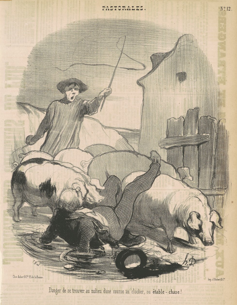 Vaara olla keskellä tornea tekijältä Honoré Daumier
