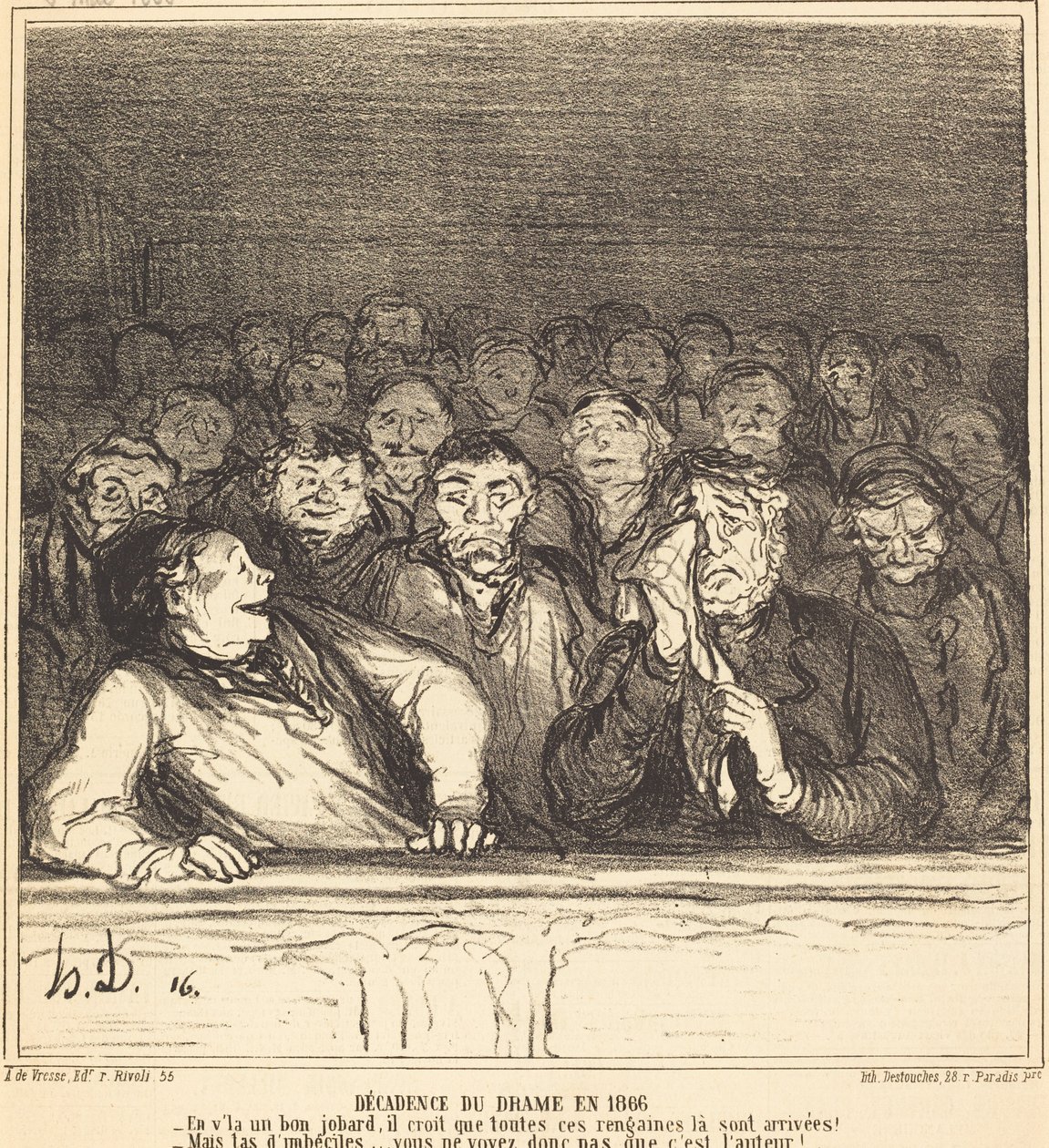 Draaman taantuminen vuonna 1866 tekijältä Honoré Daumier