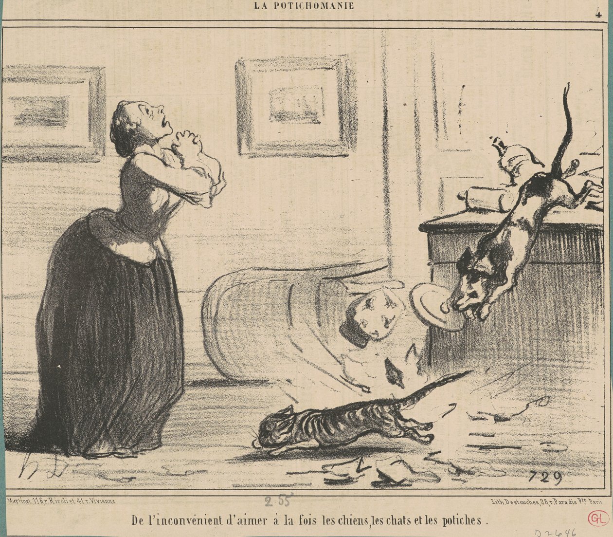 Samanaikaisen rakastamisen haitasta... tekijältä Honoré Daumier