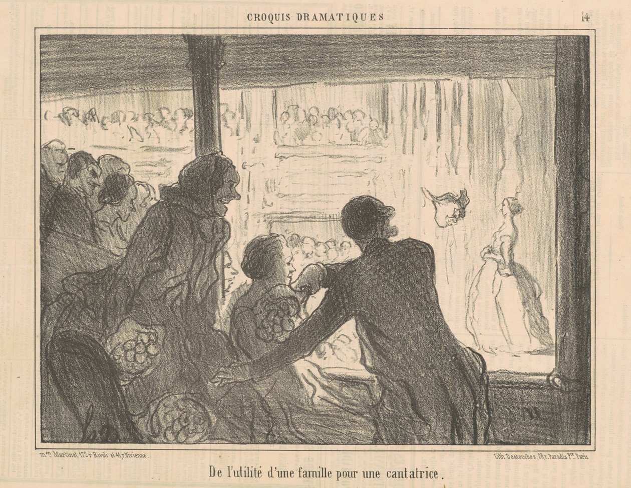 Perheen hyödyllisyydestä laulajalle tekijältä Honoré Daumier