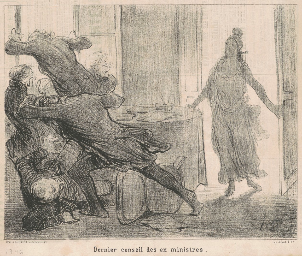 Viimeinen entisten ministerien neuvosto tekijältä Honoré Daumier