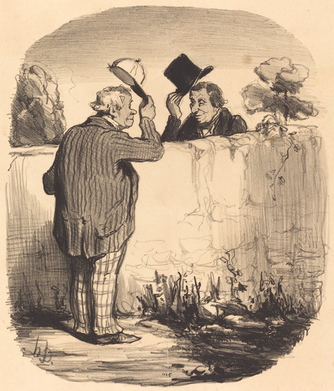 kaksi hyvää naapuria tekijältä Honoré Daumier