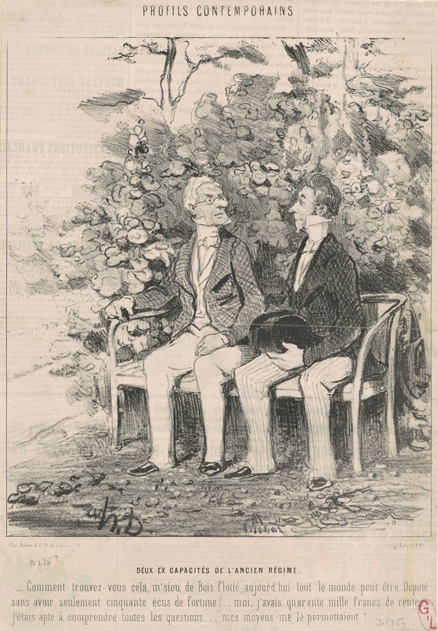 Kaksi entistä vanhan hallinnon kapasiteettia tekijältä Honoré Daumier