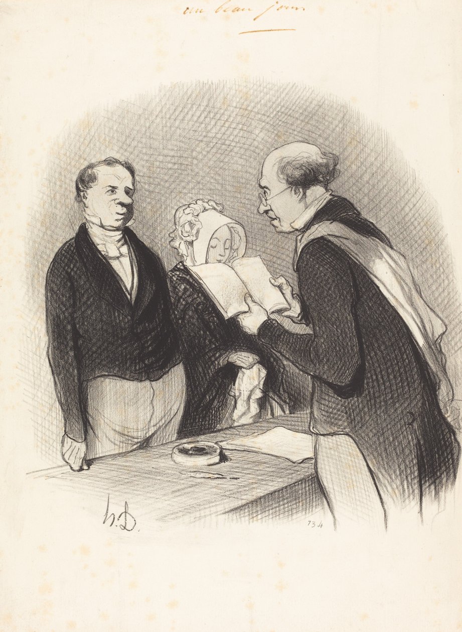 Pormestarin edessä tekijältä Honoré Daumier