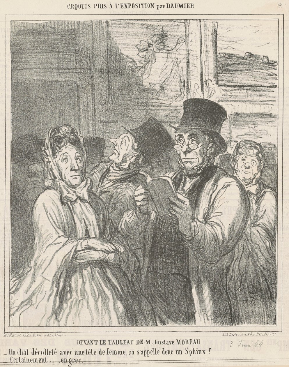 M. G. Moreaun maalauksen edessä tekijältä Honoré Daumier