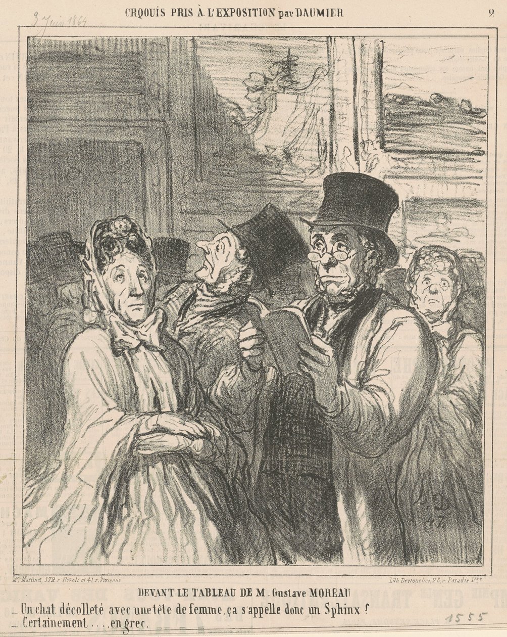 M. G. Moreaun maalauksen edessä tekijältä Honoré Daumier