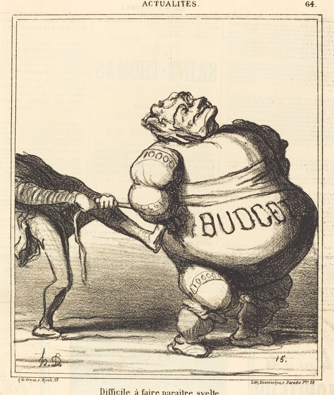 Vaikea saada näyttämään hoikilta tekijältä Honoré Daumier