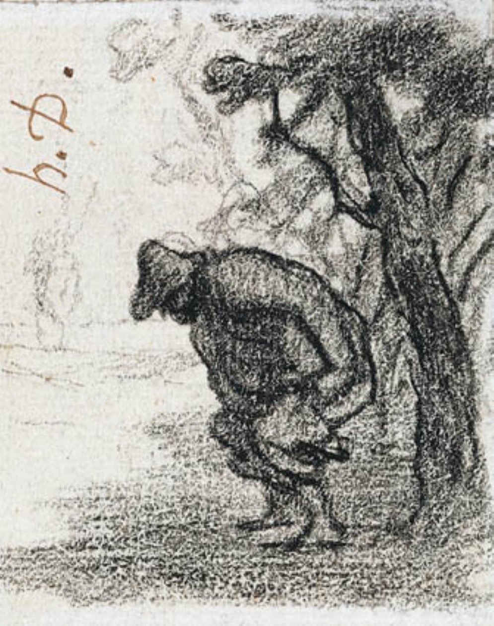 Don Quijote ja Sancho Panza puun takana tekijältä Honoré Daumier