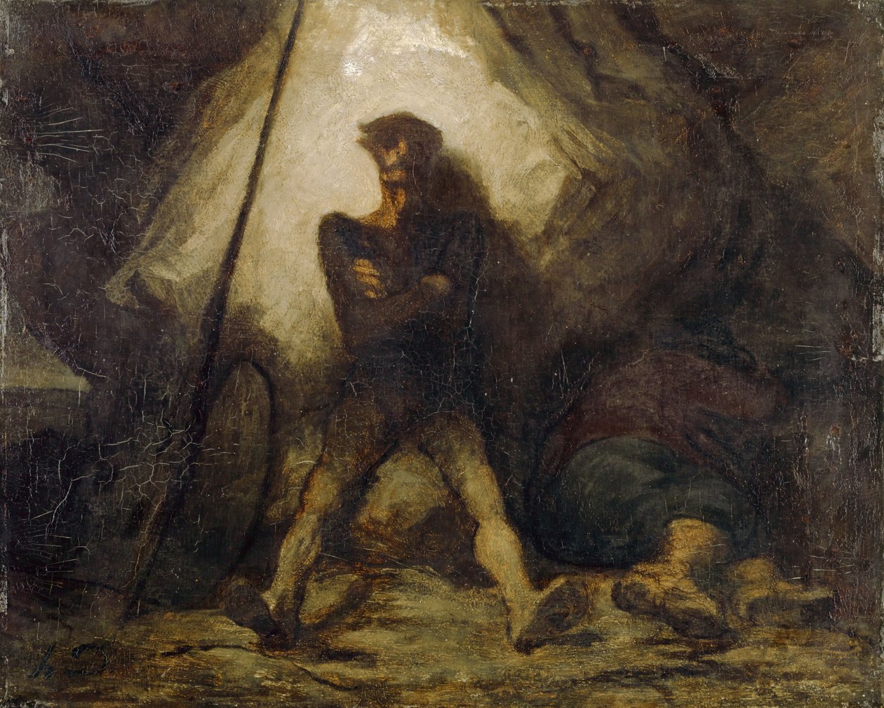 Don Quijoten vigilia, 1855-56 tekijältä Honoré Daumier