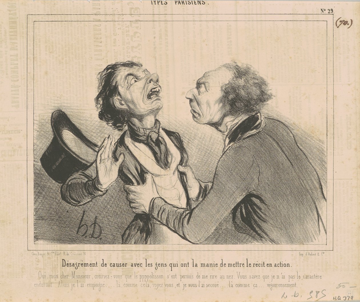 Epämukavuus keskustella ihmisten kanssa... tekijältä Honoré Daumier