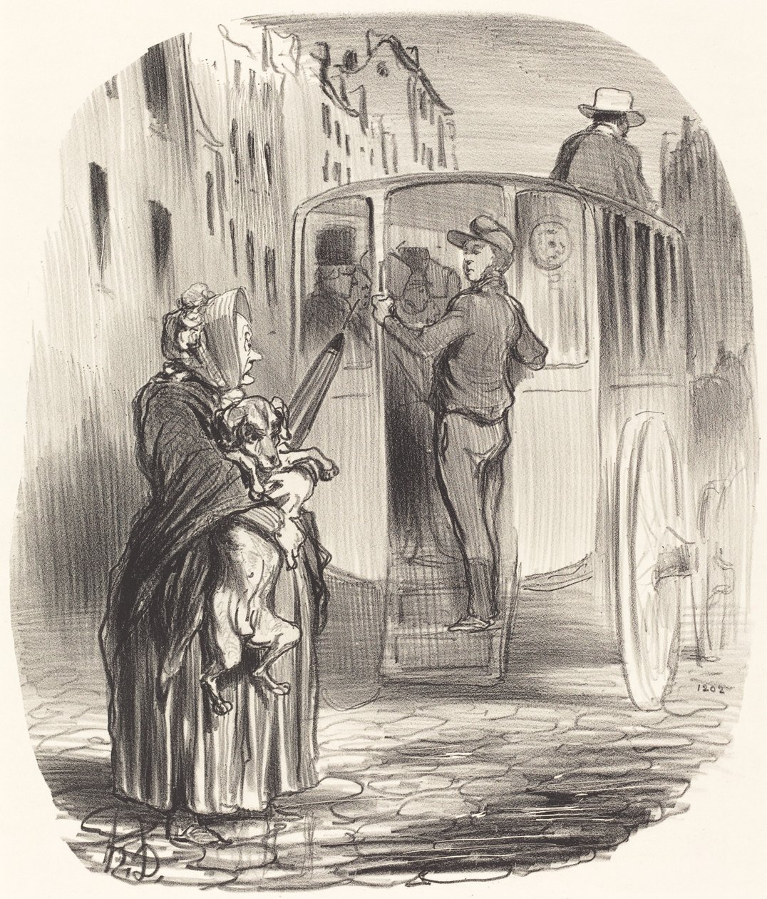Anteeksi, kansalainen... Minulla ei ole koiria... tekijältä Honoré Daumier