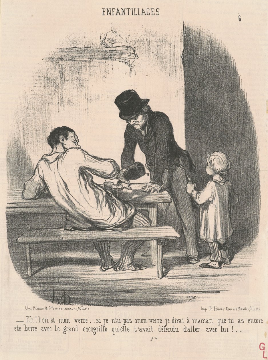 Hei! Ben ja juomani... jos en ole... tekijältä Honoré Daumier