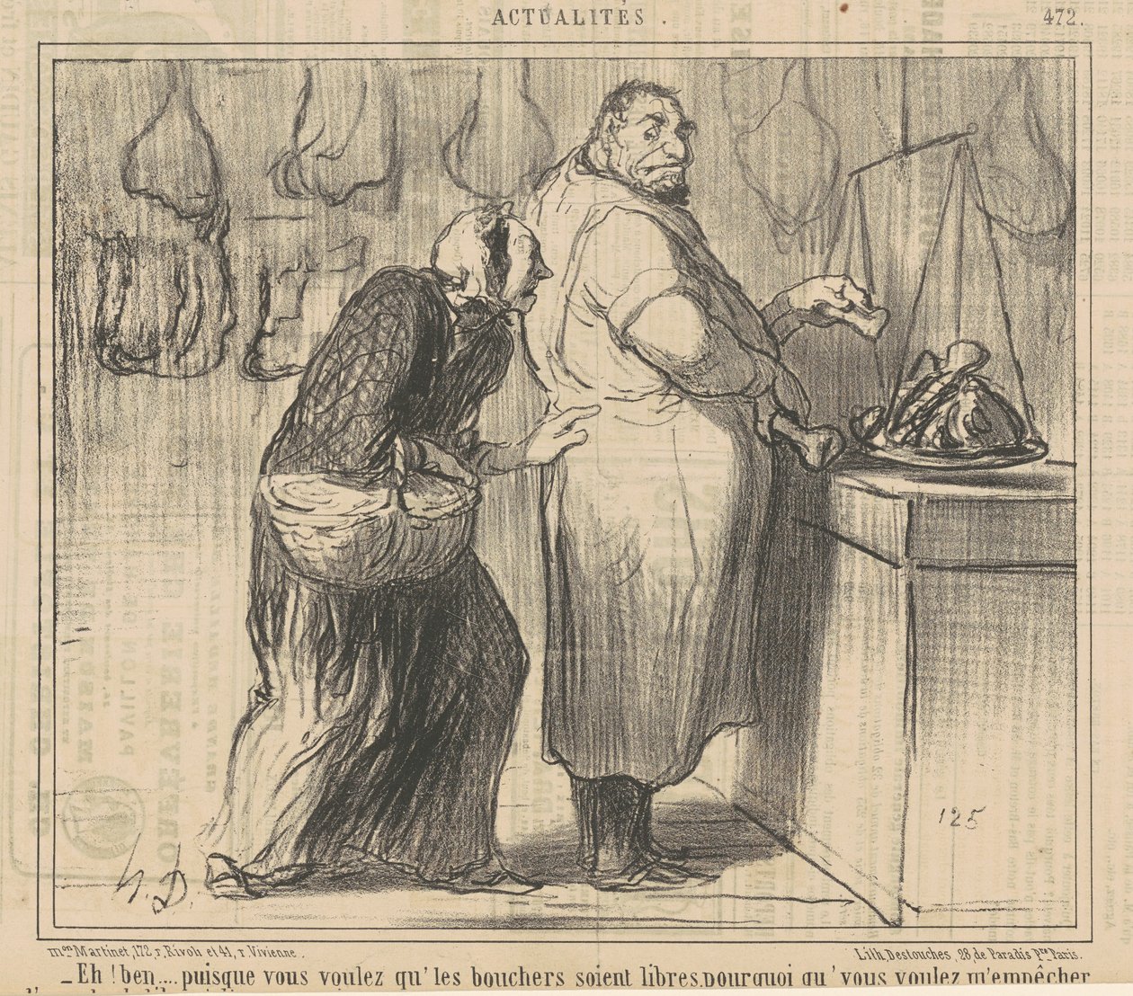 Hei! No... koska haluat teurastajat... tekijältä Honoré Daumier