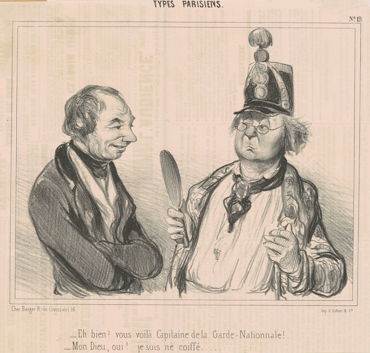Hyvin! Tässä olet, kansalliskaartin kapteeni tekijältä Honoré Daumier