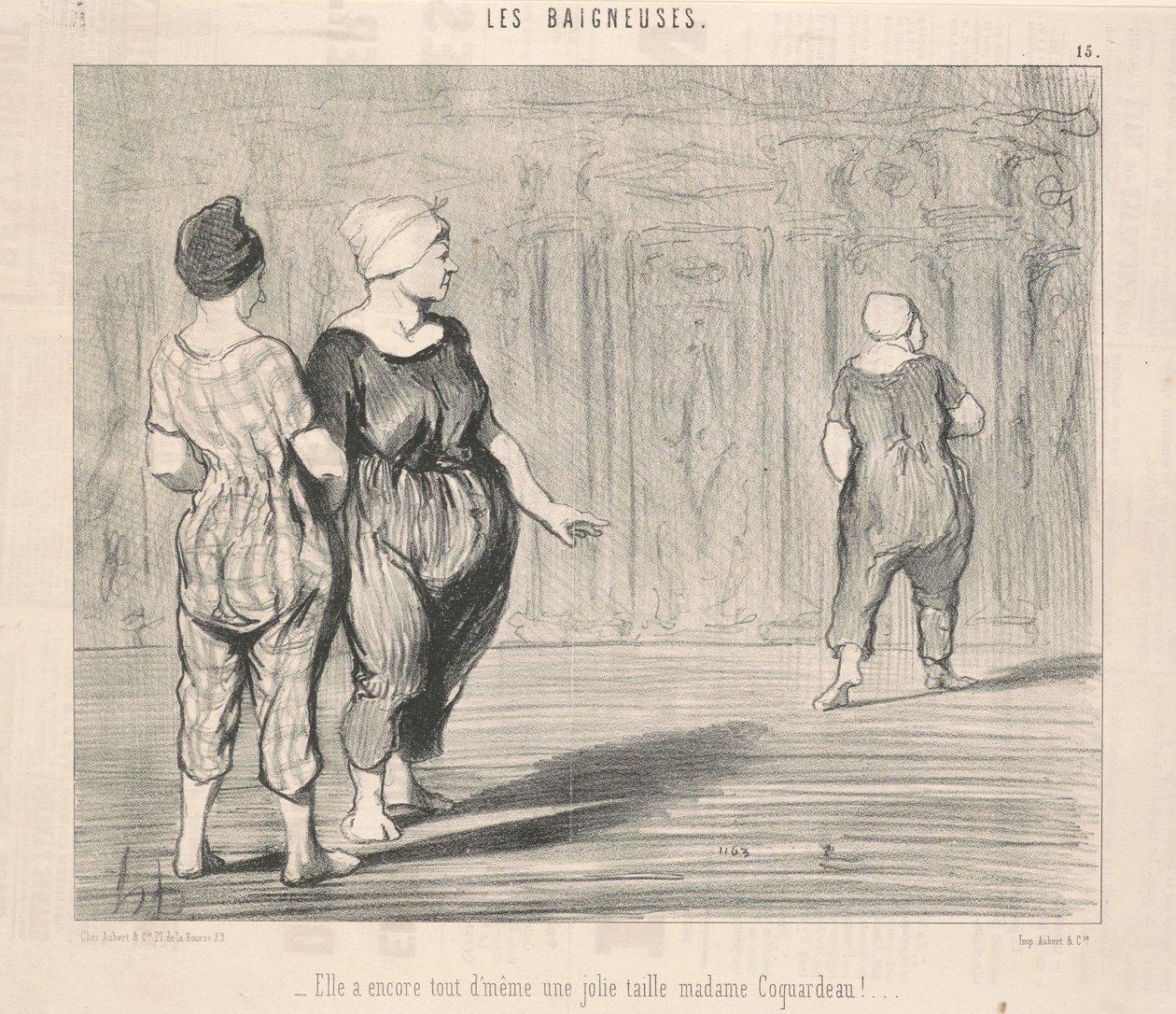 Hänellä on edelleen... kaunis Madame Coquardeau-vyötärö! tekijältä Honoré Daumier