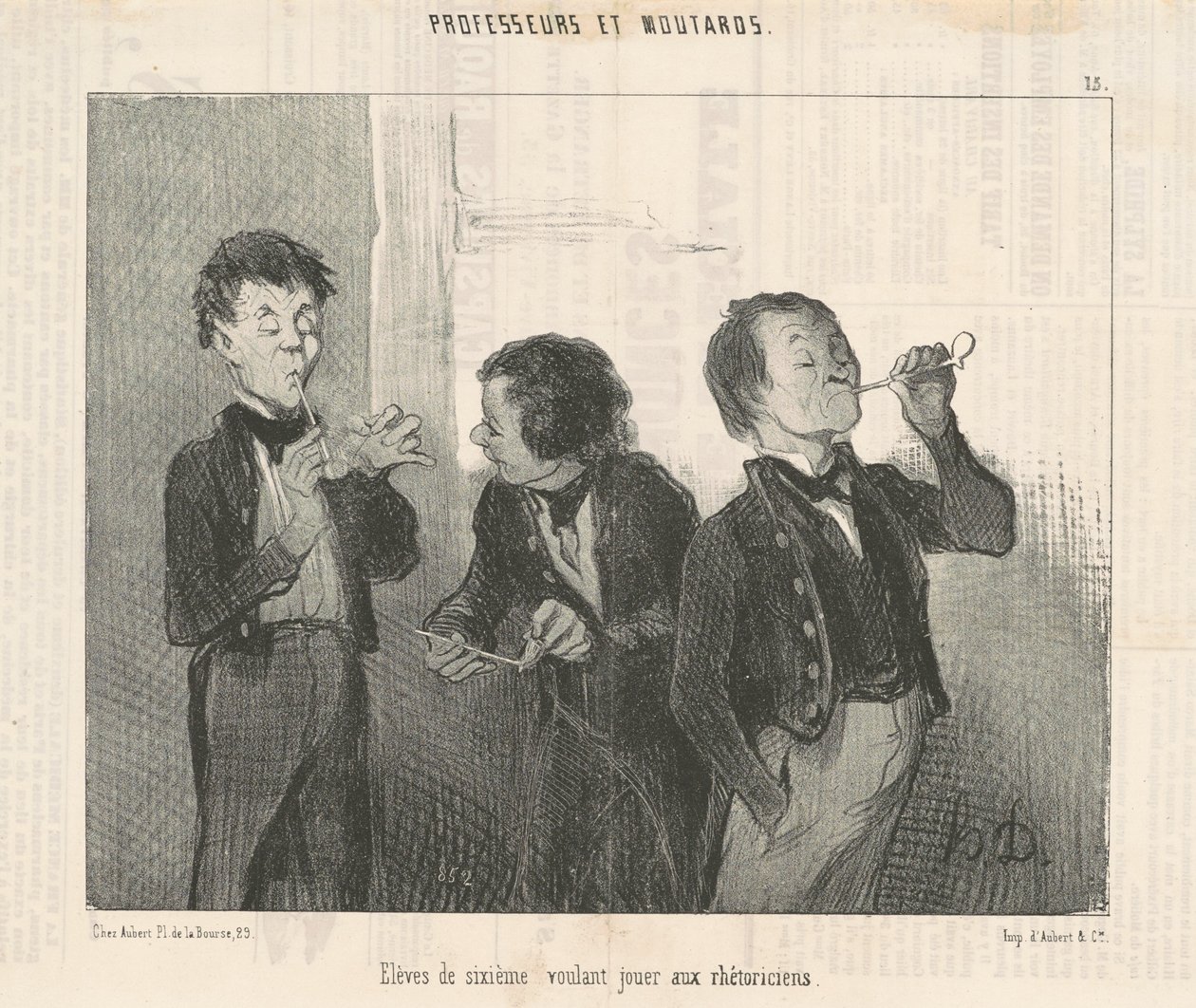 Kuudesluokkalaiset haluavat näytellä retorikoita tekijältä Honoré Daumier