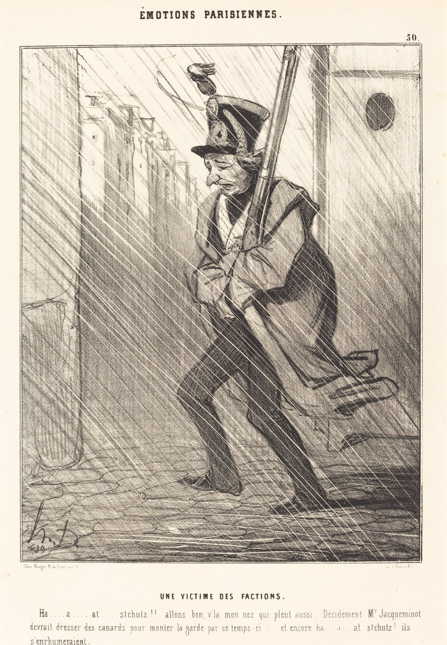 Pariisilaiset tunteet: ryhmittymien uhri tekijältä Honoré Daumier