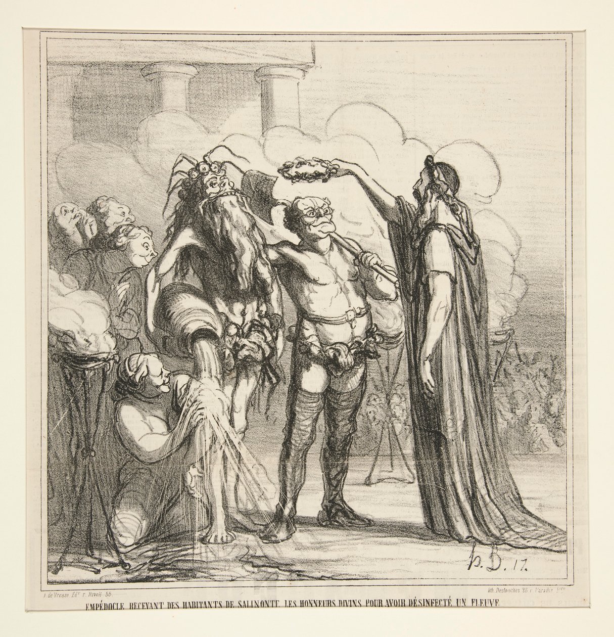 Empedocles vastaanottaa tekijältä Honoré Daumier