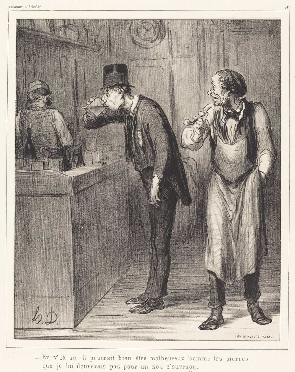 On yksi, hän voi hyvinkin olla onneton... tekijältä Honoré Daumier
