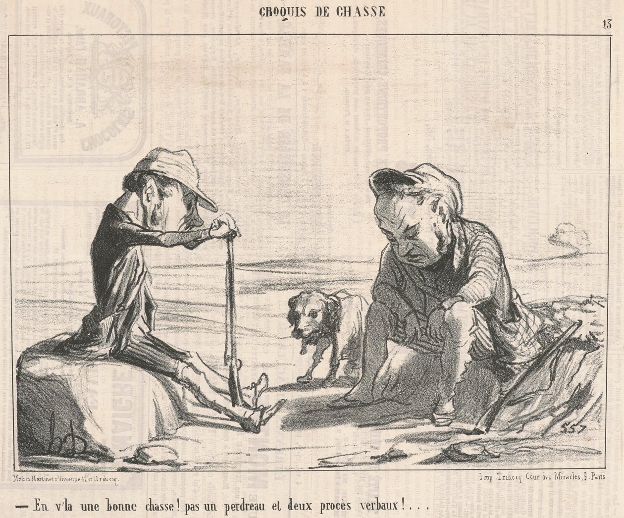 Tässä on hyvä metsästys! ... tekijältä Honoré Daumier