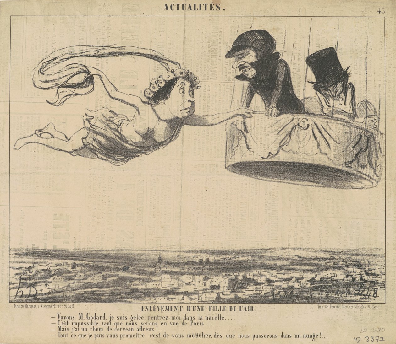tytön sieppaus ilmasta tekijältä Honoré Daumier