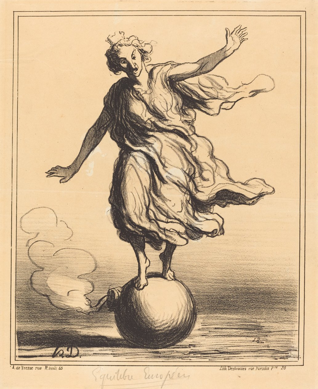 Euroopan tasapaino tekijältä Honoré Daumier