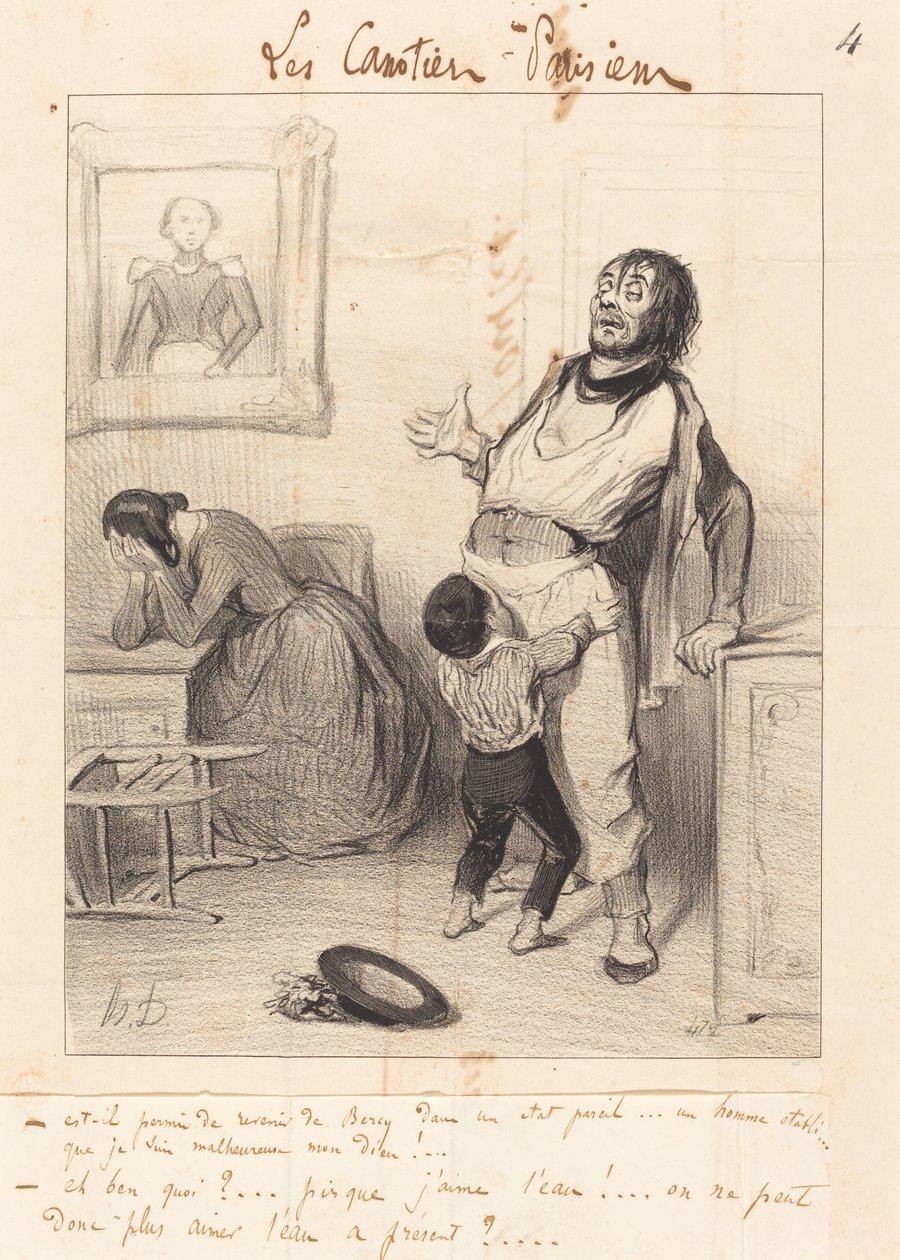 Onko sallittua palata... sellaisessa tilassa... tekijältä Honoré Daumier