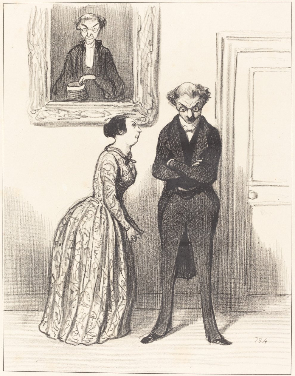 Ja ajatella, että tässä on kolme... varoitettu, etten voinut saada niitä tuomituksi!... tekijältä Honoré Daumier