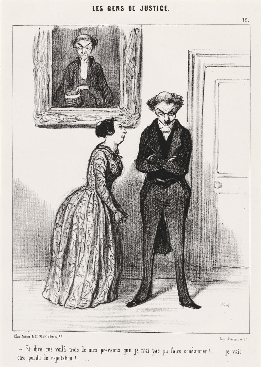 Ja ajatella, että tässä on kolme... varoitettu, etten voinut saada niitä tuomituksi!... tekijältä Honoré Daumier