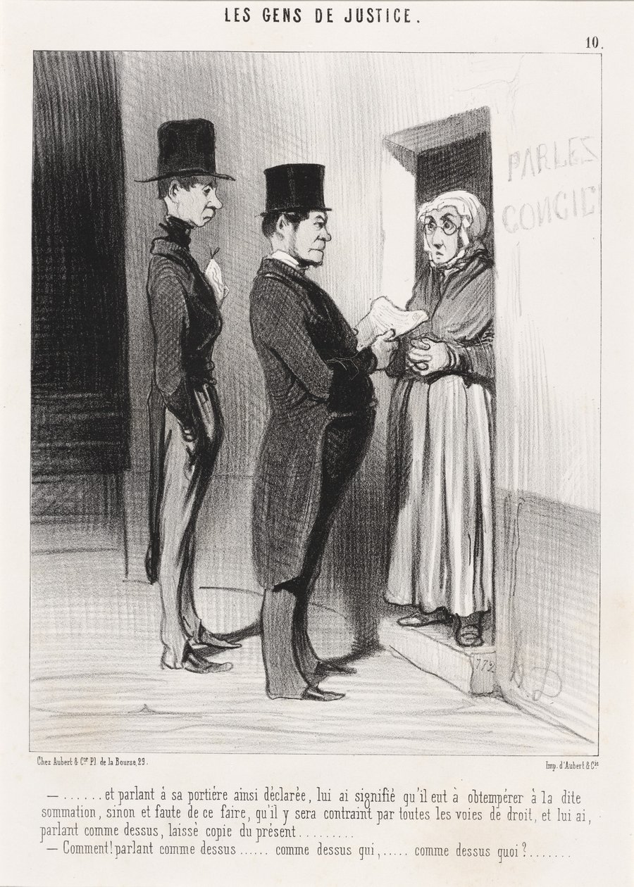 Ja sen ovelle puhuminen näin julisti... tekijältä Honoré Daumier