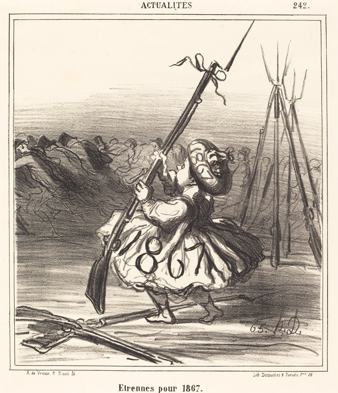 Joululahjat vuodelle 1867 tekijältä Honoré Daumier