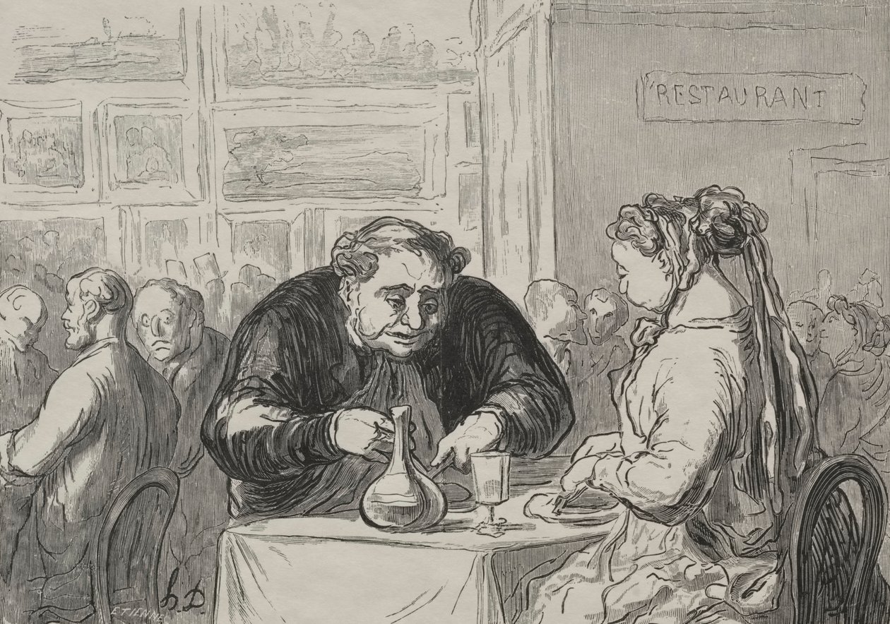 Kuvataidenäyttely: taiteen rakkaudessa ja kyljysuffet. tekijältä Honoré Daumier