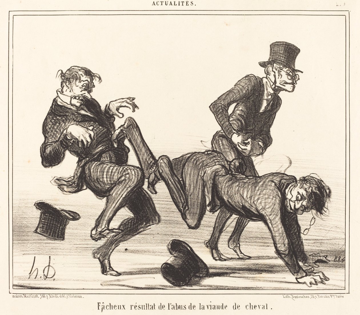 Ikävä tulos... hevosenliha tekijältä Honoré Daumier