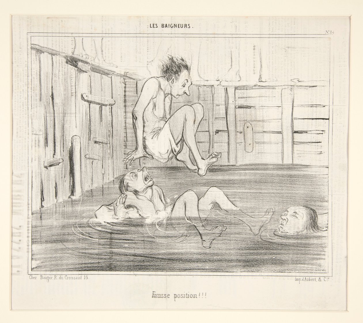 Väärä asento!!! The Bathersilta tekijältä Honoré Daumier