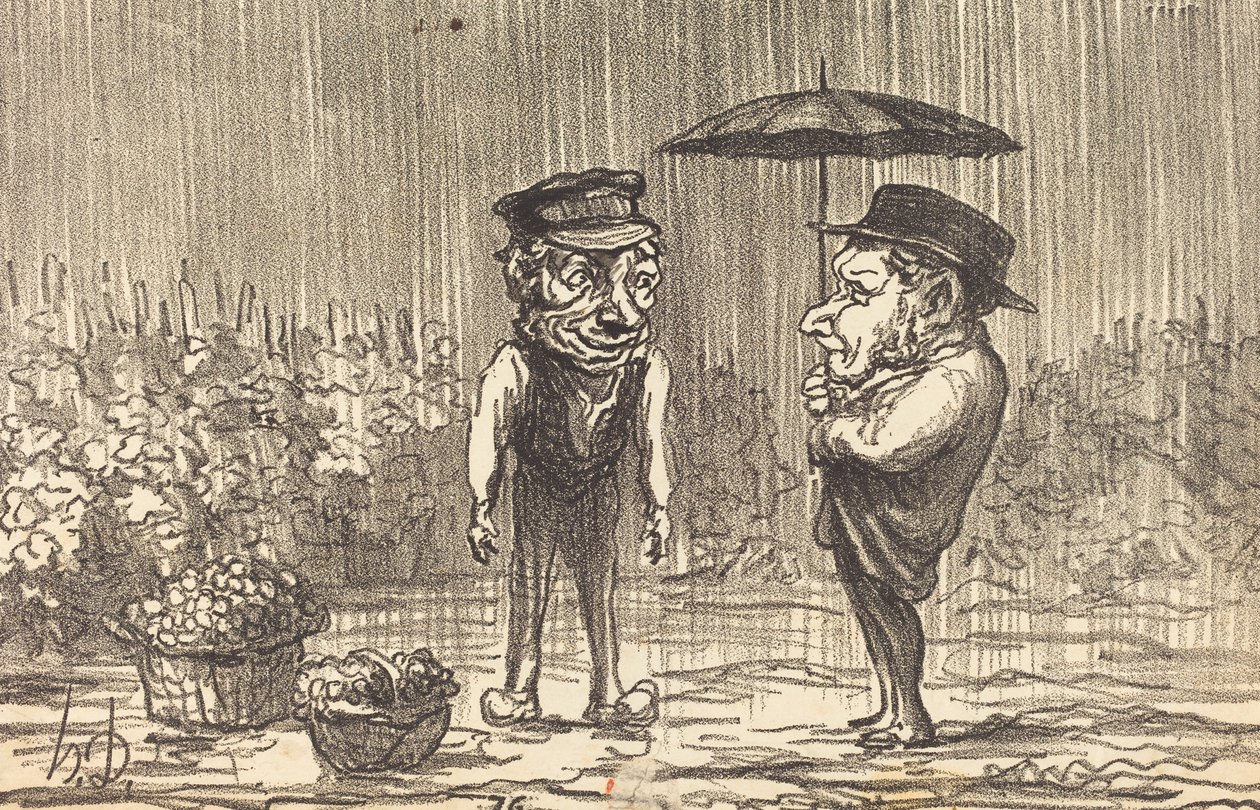 Älkää valittako tästä säästä... tekijältä Honoré Daumier