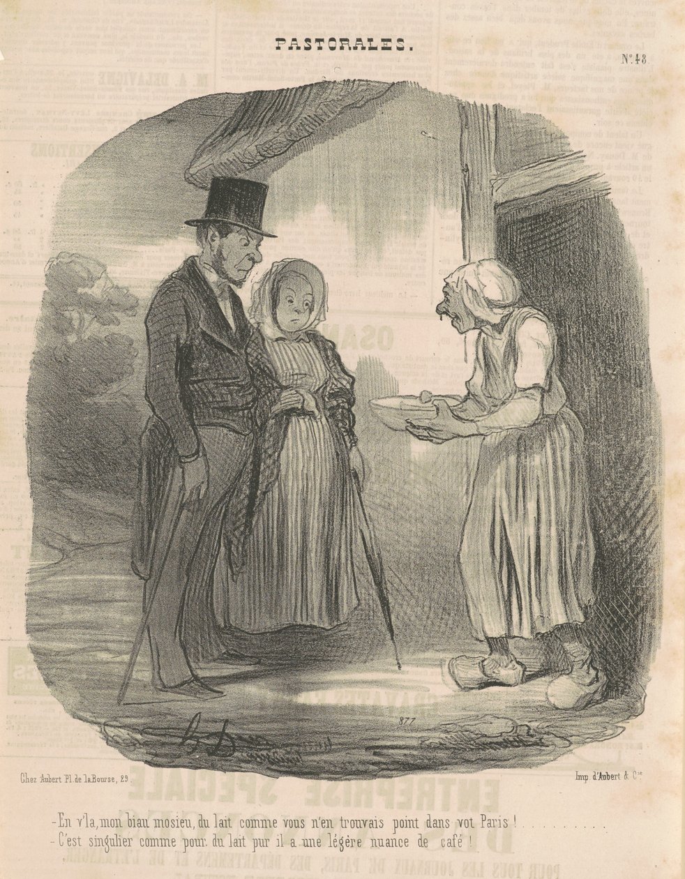 Nainen humanitaaristen kirjeiden antautumisesta miehelle... tekijältä Honoré Daumier