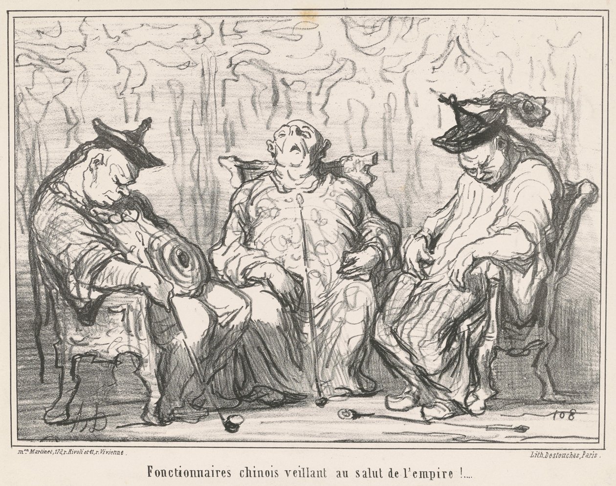 Virkamiehet ... valvomassa valtakunnan pelastusta! ... tekijältä Honoré Daumier