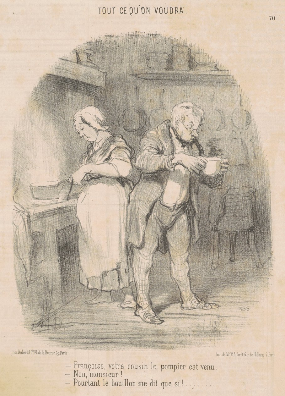 Francois, serkkusi palomies tuli... tekijältä Honoré Daumier