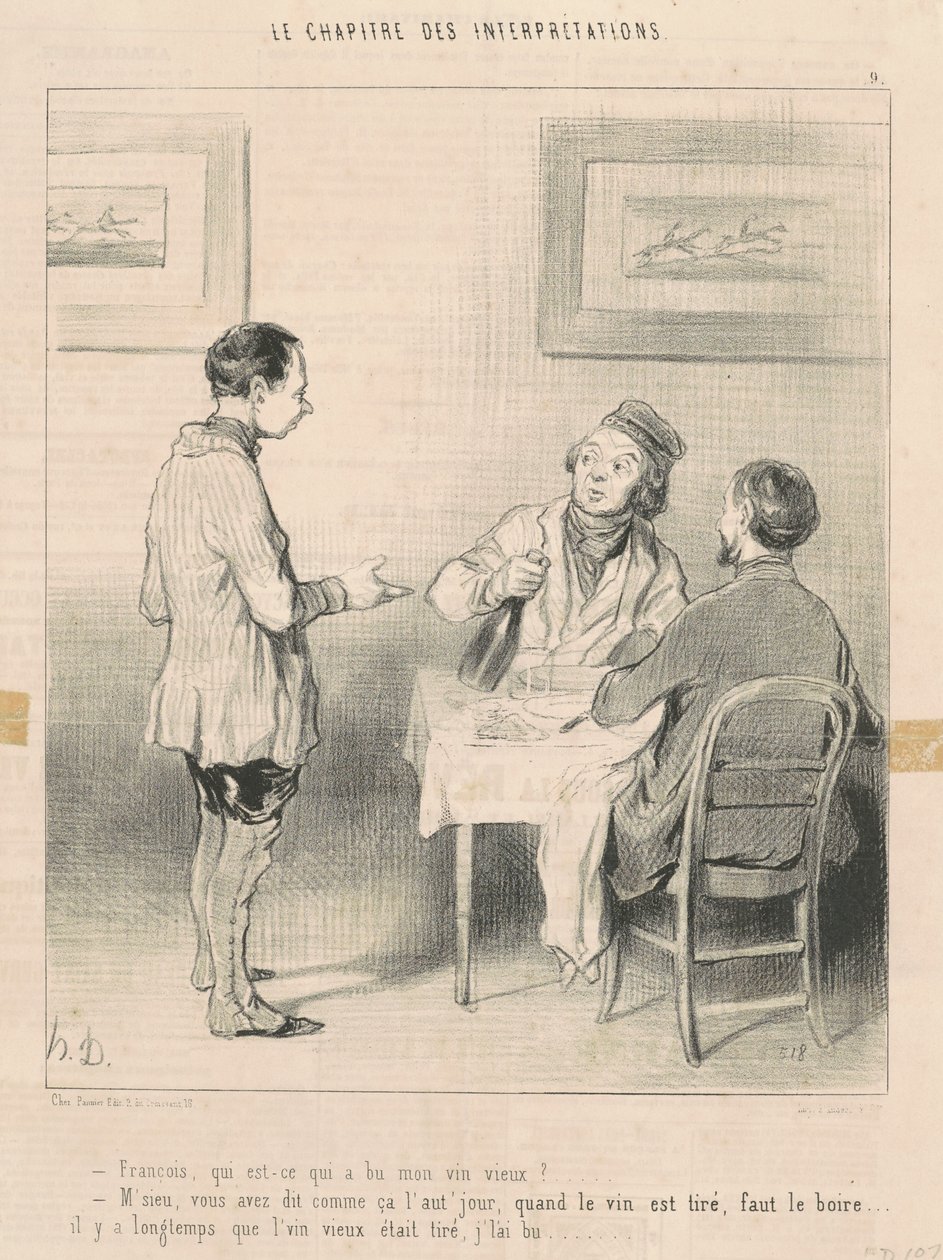 François, joka joi viiniäni... tekijältä Honoré Daumier