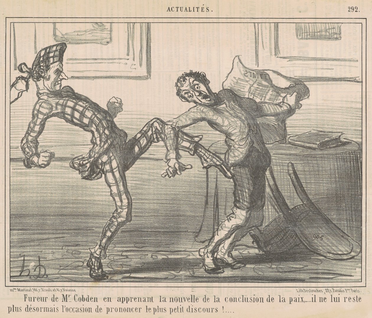 Herra Cobdenin raivo... tekijältä Honoré Daumier