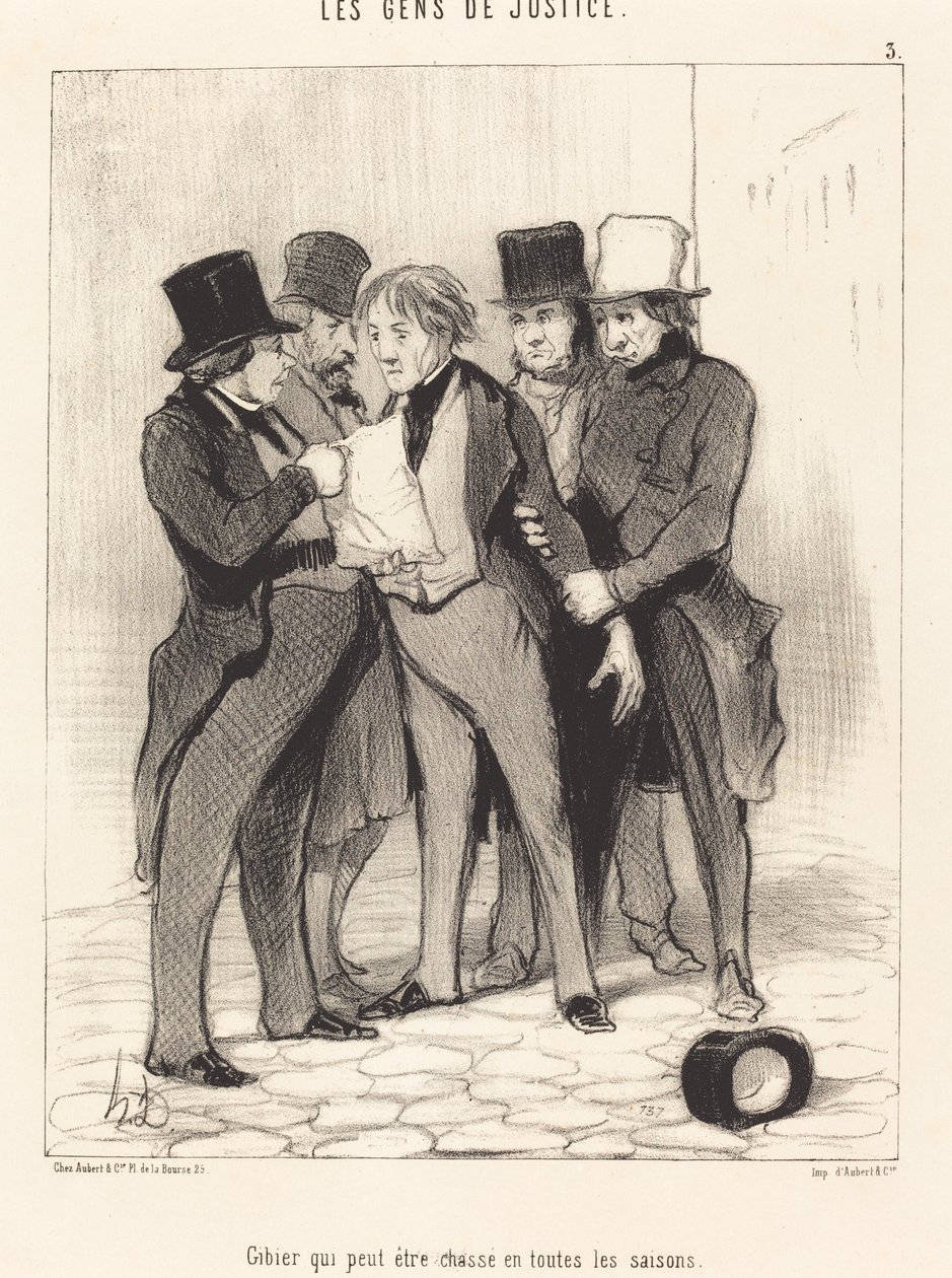Riista, jota voidaan metsästää kaikkina vuodenaikoina tekijältä Honoré Daumier