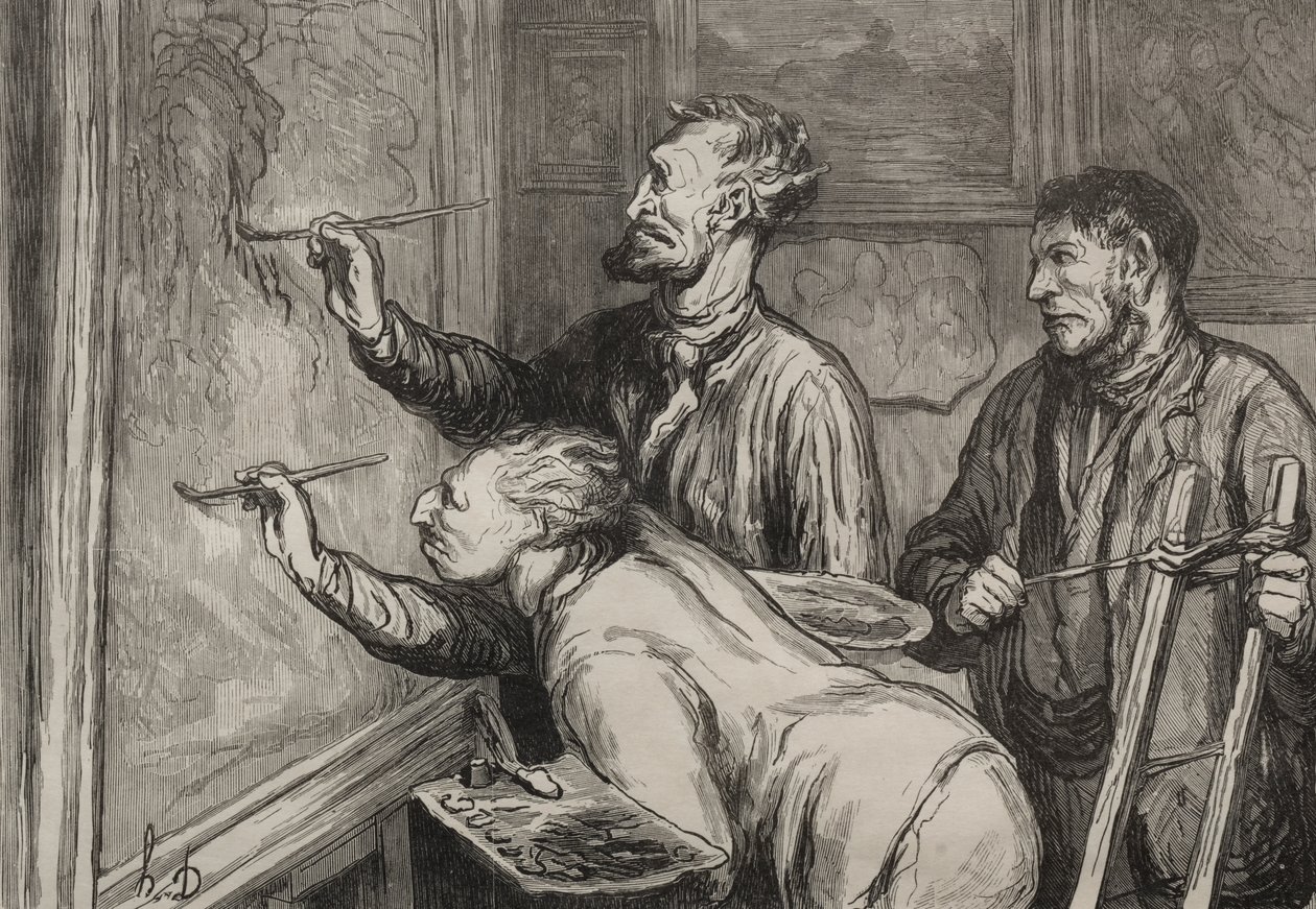 Viimeisen kosketuksen antaminen tekijältä Honoré Daumier