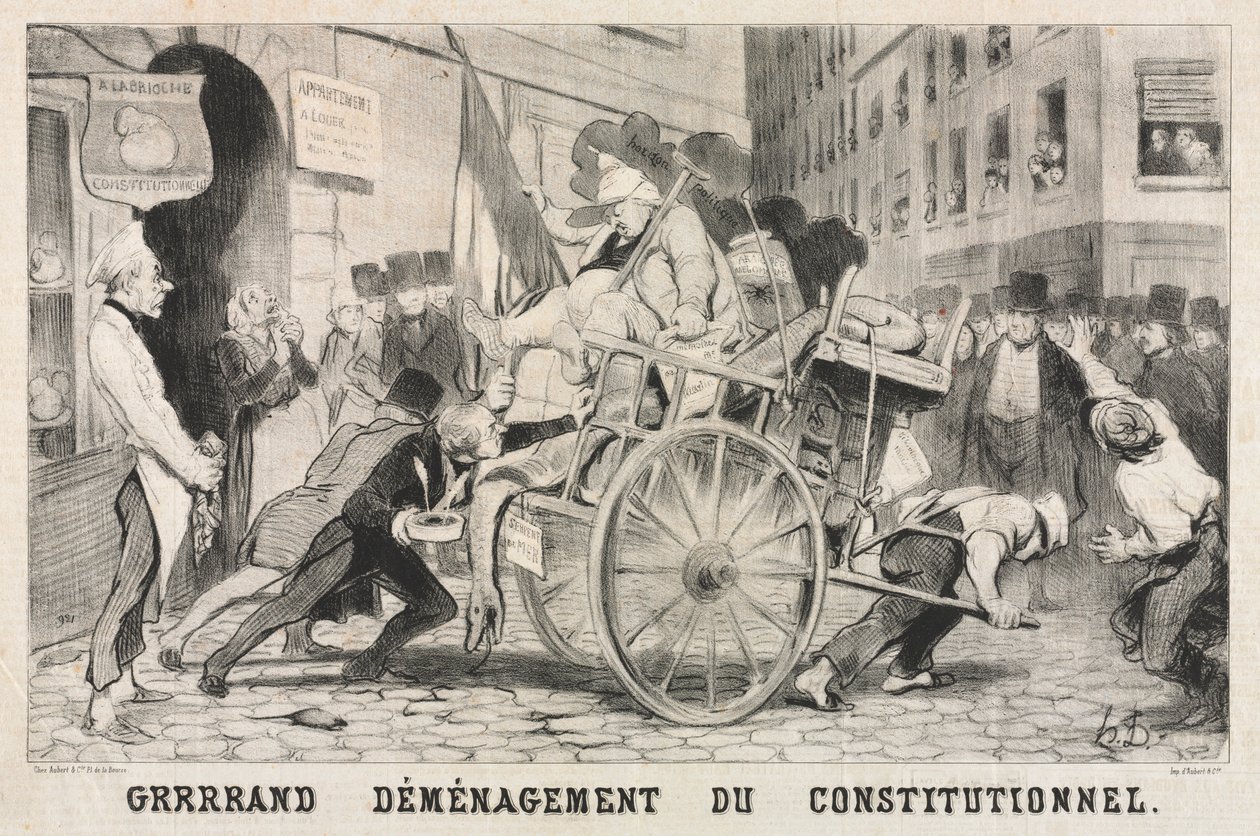 Perustuslaillisen perustan suuri poistaminen, 1846. tekijältä Honoré Daumier